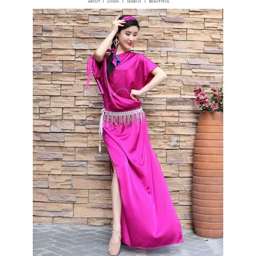 Women Belly Dance Costume Robe Oriental Dance Belly Dance Practice Suit 2Pcs Set Belly Dance Robe Baladi Shaabi Dance Wear New