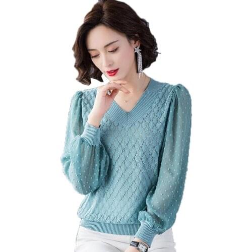 2021 Women Hollow Out Sweaters Spring Autumn Long Sleeve Pullovers Femme Thin And loose Pullover Female Casual All-match Tops D