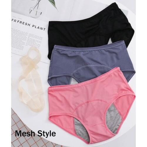 L-8XL Underwear Women Leak Proof Menstrual Panties Cotton Antibacterial Physiological Panties High-waist Shape Briefs Lingerie