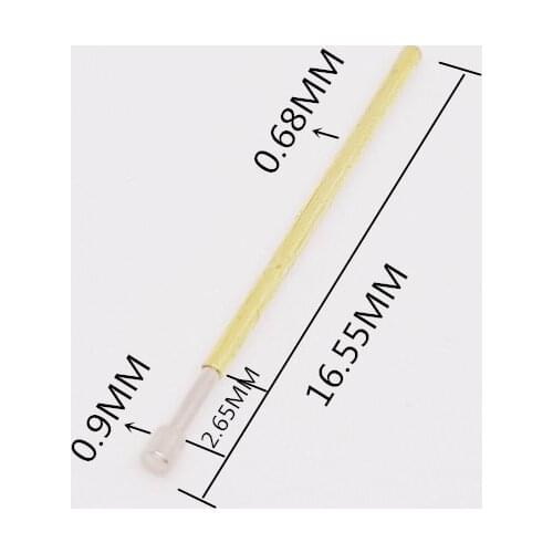 100Pcs Metal Brass Nickel-plated Compression Test Pins P50-G2 Electronic Pogo Pins with 0.68mm Diameter