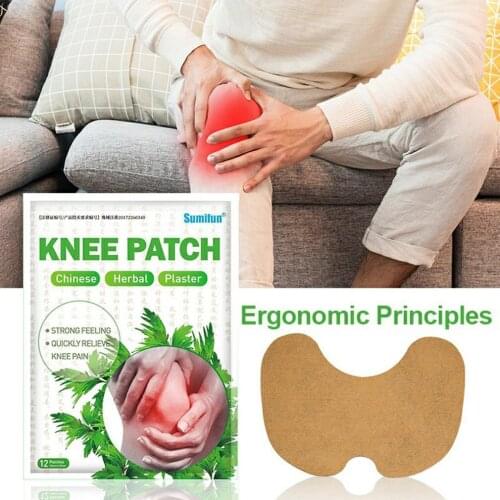 12Pcs Pain Relief Knee Plaster Sticker Patch Wormwood Extract Knee Arthritis Patch Knee Plaster Sticker For Knee