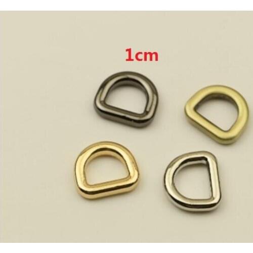 20 pcs/lot) luggage handbag hardware accessories inner diameter 1cm handbag shoulder strap seamless D buckle
