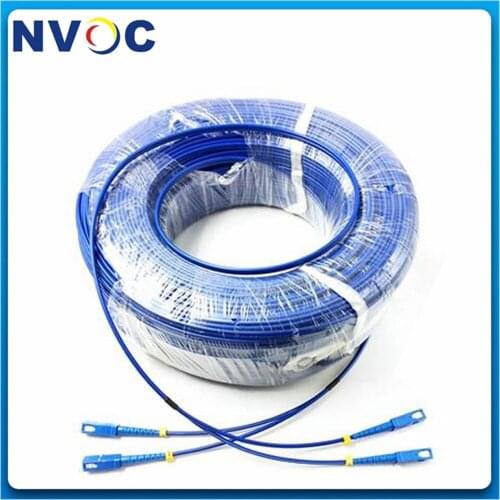 50/100/150/200/250/300M 2C SM G652D,4.0mm,LC-LC/SC/ST/FCUPC LC/UPC-LC/UPC 9/125 Armored Duplex Fiber Optic Cable Jumper Cord