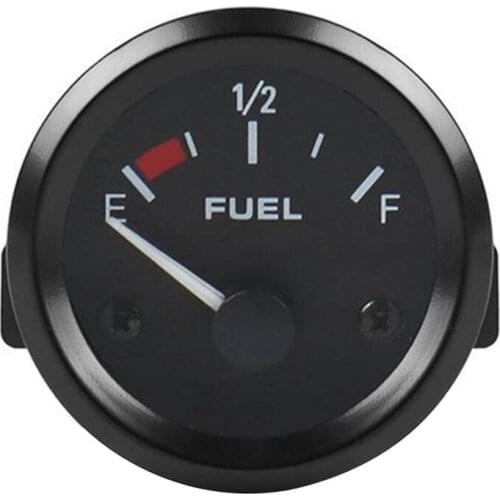 52MM Universal SUV Fuel Level Gauge Meter with Fuel Sensor E-1 / 2-F Pointer 12V