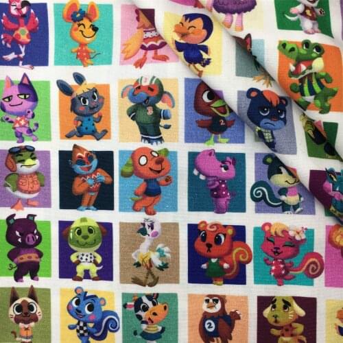 8PCS 20x33cm Animal Cartoon Patchwork Polyester Cotton Fabric Tissue Sewing Quilting Needlework Material DIY,c18505