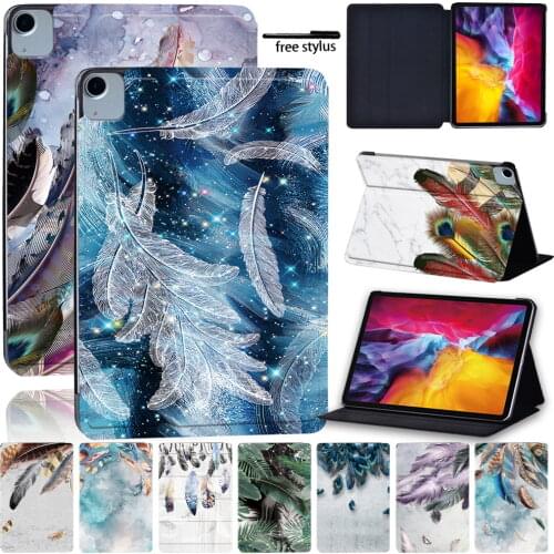 New Tablet Case for Apple IPad Air 4 2020 10.9" Anti -cratch Feather Series Leather Flip Tablet Cover Case Tablet Accessories