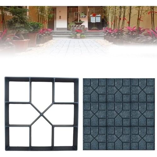 DIY Paving Mold Stepping Stone Pavement Driveway Patio Paver Path Maker Floor for Garden Yard Design 40*40*4cm