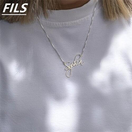 Custom Name For Women Necklaces Personalized Snake Chain Necklaces Jewelry Personality Letter Choker Necklaces Collar de mujer