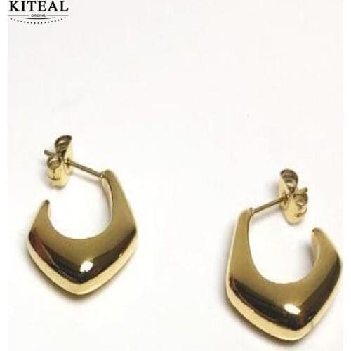 KITEAL New Arrival!! 18KGP Gold Filled women stud earrings Simple and lightweight drop shape women earrings fine fashion jewelry