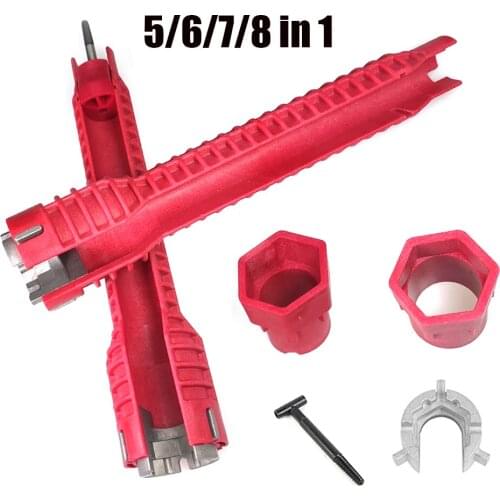 7 in 1 Anti-slip Plumbing Pipe Repair Wrench Water Heater Faucet Sink Wrench Bathroom Kitchen Plumbing Repairing Wrenches Tool