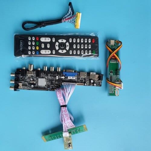 Kit for LP141WP1-TLA3 AV HDMI VGA LCD Panel Digital USB 1 CCFL remote TV Controller board 1440X900 Screen monitor DVB-T2 14.1"