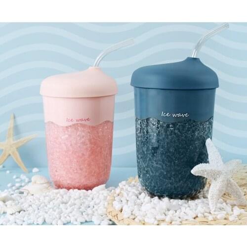 Water Bottle Square Double Straw Cold Drink Cup Summer Student Drinking Cup Outdoor Ice Plastic Water Ladies Cup