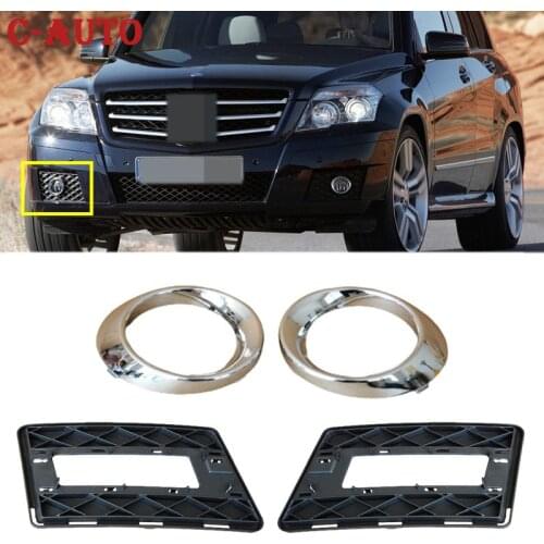 Left Right Car Front Bumper Fog Lamp Grill Grille Cover For Mercedes Benz X204 GLK 350 2010 2011 2012 2048853823 2048853723