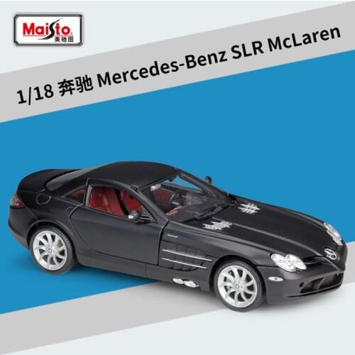 Maisto 1:18 Mercedes Benz SLR Mclaren Simulation Alloy Finished Car Model With Base Collection Ornament Gifts
