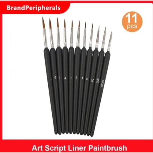 Paint Brush Sets Art Script Liner Paintbrush with Weasel Hair for Artist Acrylic Aquarelle Gouache Water-color Oil Painting