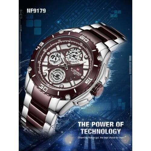 NAVIFORCE Men Watch Sport Quartz Wristwatch Clock Top Luxury Brand Fashion Casual 3ATM Waterproof Coffee Date Analog Timepiece