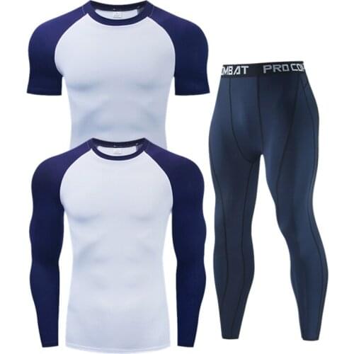New Mens Thermal Underwear Sports Suit Tights Men Long Johns Jogging Leggings Fitness Gym Compression Sports T Shirt Clothing