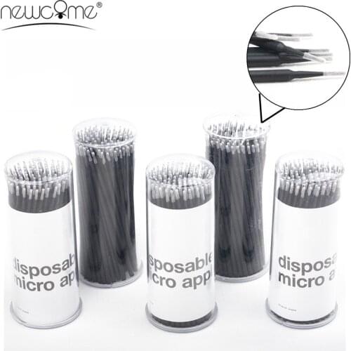 Newcome 100pcs Durable Disposable Eye Brush False Eyelash Extension Applicators Mascara Brush Individual Eyelashes Makeup Tools