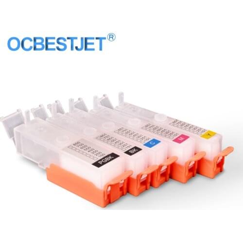 PGI-450 CLI-451 Refillable Ink Cartridge With Chip For Canon PIXMA IP7240 MG5440 MG5540 MG6350 IX6840 MX724 MX924 Inkjet Printer