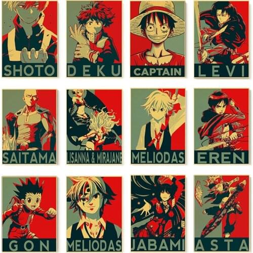 Japanese anime my hero academia demon killer poster living room childrens room wall home decoration canvas painting painting