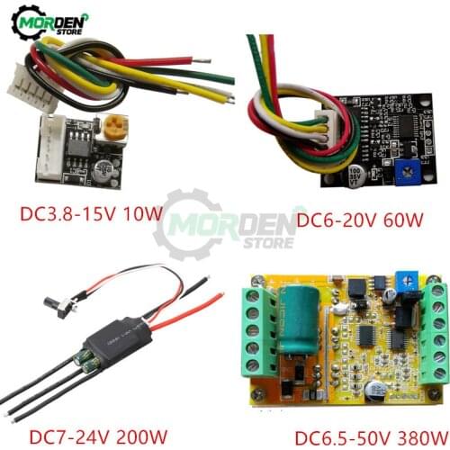 DC3.8-15V 10W DC6-20V 60W DC7-24V 200W DC6.5-50V 380W DC6-24V1000W BLDC DC Brushless No Hall Motor Driver Board PWM Signal Input