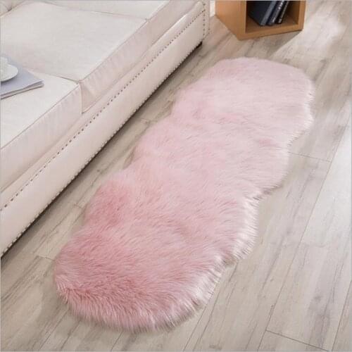 Fluffy Plush Imitation Wool Carpets White Living Room Modern Home Decoration Childrens Room Bedside Rug Balcony Bay Window Mats