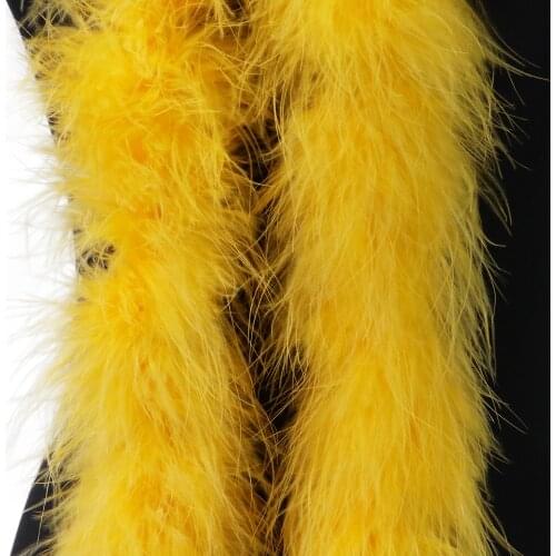 30g Fluffy Golden Marabou Feathers Boa Ribbon Feather Shawl for Crafts Wedding Dress Making Decoration Natural Plumes