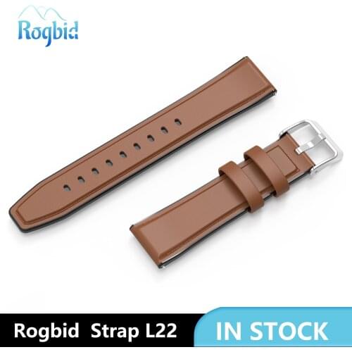 Rogbid Strap L22 Smartwatch Strap For Rogbid GT Adjustable Replacement Bands leather Quick Release Smart Watch Straps Men Women