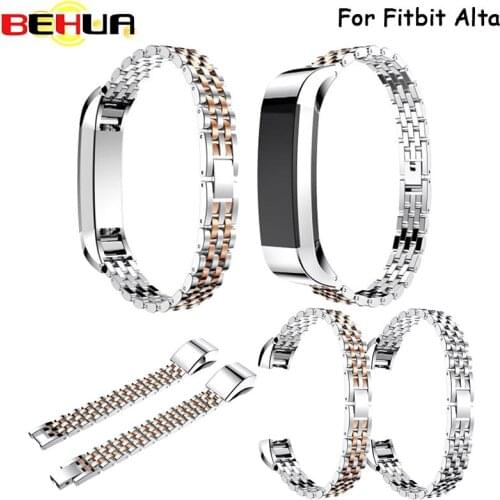 Luxury watch band Genuine Stainless Steel Watchband Wrist Straps For Fitbit Alta Tracker Watch Strap Correa Reloj