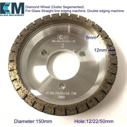 S2-CS6/Diamond Wheel 150xdx12x5mm for Straight-line Edging, Mitering, Double Edging Machine(Outter Segemented Crown)