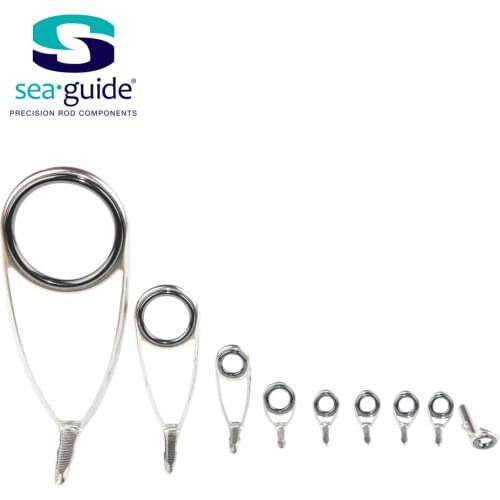 SeaGuide 8.6g 9g LS Ring Stainless Steel 9pcs Set Guide Spinning Guide Rod Building component Repair fishing pole DIY Accessory