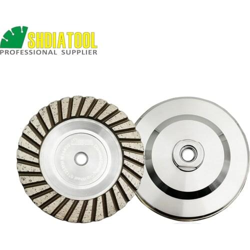 SHDIATOOL 2pcs Dia 125mm/5inch M14 Thread Aluminum Based Diamond Grinding Cup Wheel Grit#30 Grinding Wheel For Granite Concrete
