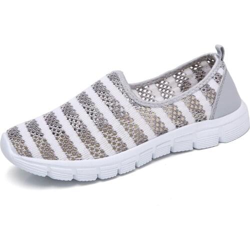 Summer women shoes women Breathable Mesh sneakers shoes ballet flats ladies slip on flats loafers shoes Plus size rgt