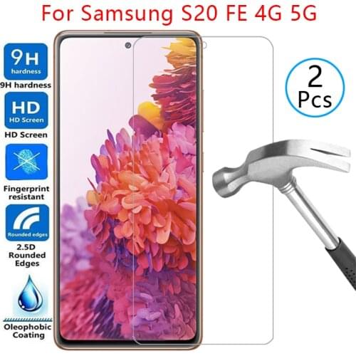 Tempered glass screen protector for samsung s20 fe 5g case cover on galaxy s20fe s 20 20s Fan Edition protective phone coque bag
