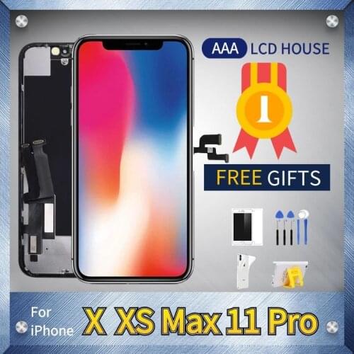 AAA LCD For iPhone X XS Max 11 Pro Display OLED With 3D Touch Digitizer Screen Replacement Assembly True Tone No Dead Pixel