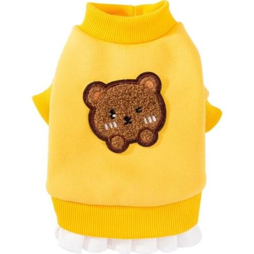 Cute Bear Dog Winter Clothes Pet Print Sweater Puppy Fleece Coat For Small Dogs Warm Jacket Chihuahua Teddy Costume Ropa Perro