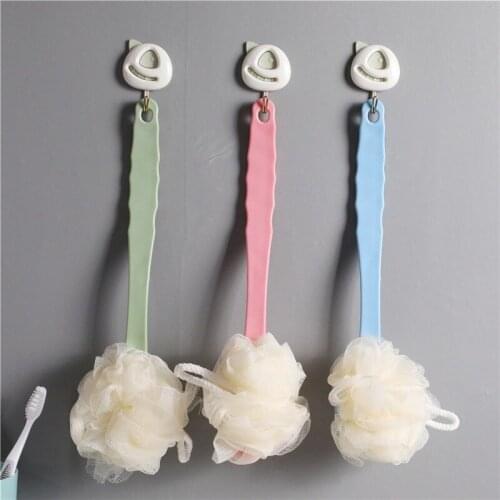 1Pcs Bath Sponge Brush With Long Handle Exfoliating Back Scrubber Body Brush Exfoliation Cleaning Equipment Shower Brush