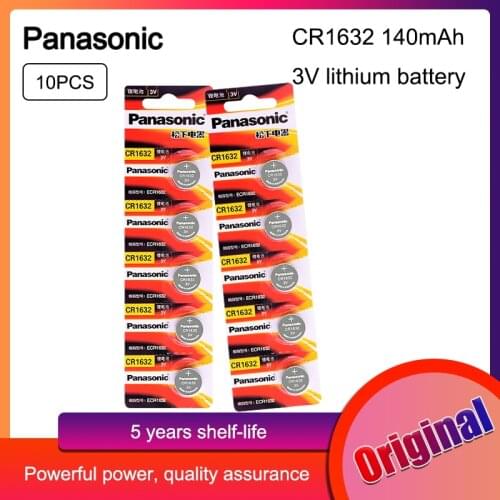 10PCS 100% Original PANASONIC CR1632 CR 1632 3V Lithium Battery For Watch Calculator Clock Remote Control Toys Button Coin Cell