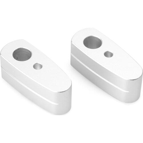 2Pcs Aluminum Silver Motorcycle Handle Bar Riser Higher Extension Adapter w/ Bolts For BMW R Nine T 2014 2015 R9T 14 15