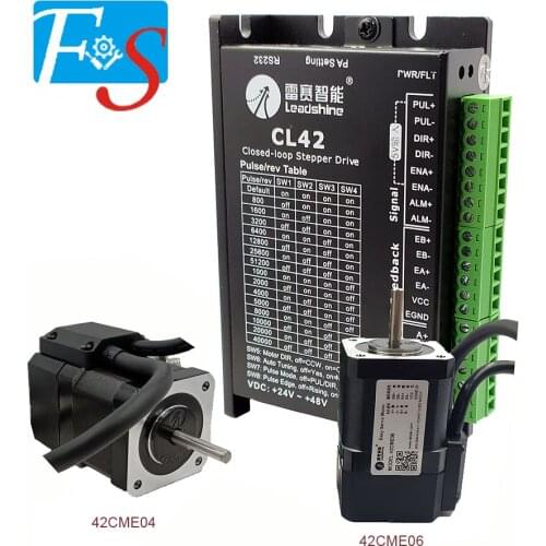 CNC leadshine nema17 closed-loop stepper servo motor 42CME04/42CME06 0.45NM/0.6N.m + CL42 drive closed-loop servo