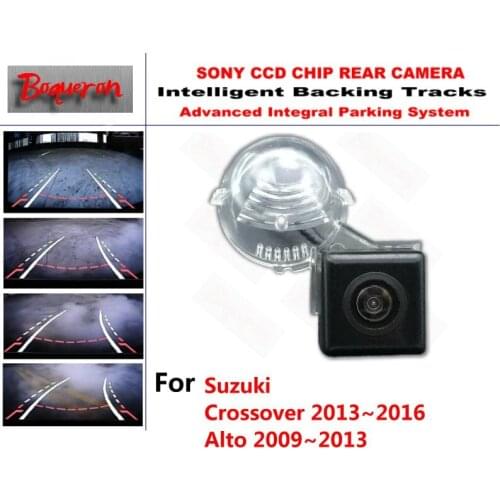 For Suzuki Crossover 2013~2016 Alto 2009~2013 CCD Car Backup Parking Camera Intelligent Tracks Dynamic Guidance Rear ViewCamera