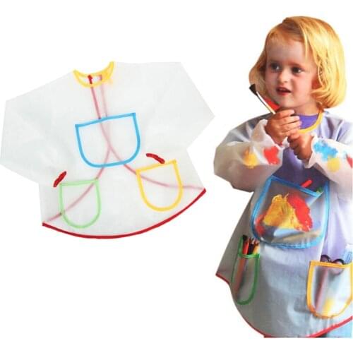 Waterproof Anti-Wear Apron Painting Drawing Coat for Children Costume Crafts DIY Paint antifouling aprons for kids Kindergarten