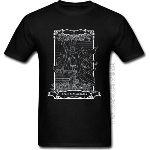 Tarot Card The Magician Miraculous Graphic T-Shirts Custom necromancer Cotton Summer/Autumn O-Neck T Shirts Printing Tops Shirt
