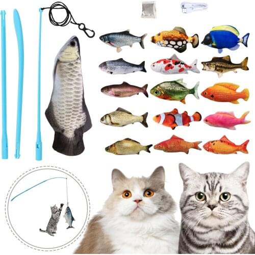 Simulation Dancing Jumping Moving Floppy Fish Cat Toy 30CM Cat Toy Fish USB Electric Charging For Cats Toys Interactive 2021