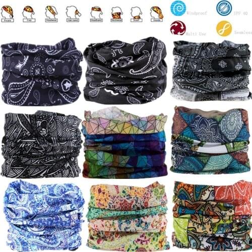 Unisex Bicycle Ride Paisley Seamless scarf Headwear Kerchief Turban Neck Bandana Headscarf Tube Mask Cap Muffler Anti-UV Bandana