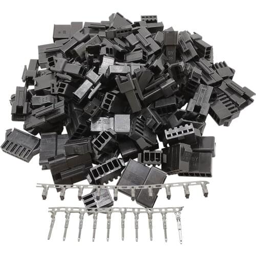 10Sets SM Female Jack and Male Plug Housing Shell+Terminals Pitch 2.54MM Wire Connectors 2/3/4/5/6/7/8 Pin JST SM2.54