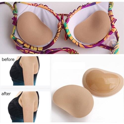 Hot Bikini Set Bikini Small Bust Thicker Breathable Sponge Bra Pad Invisible Chest Pads Bikini Push Up Padded Swimsuit Bikini