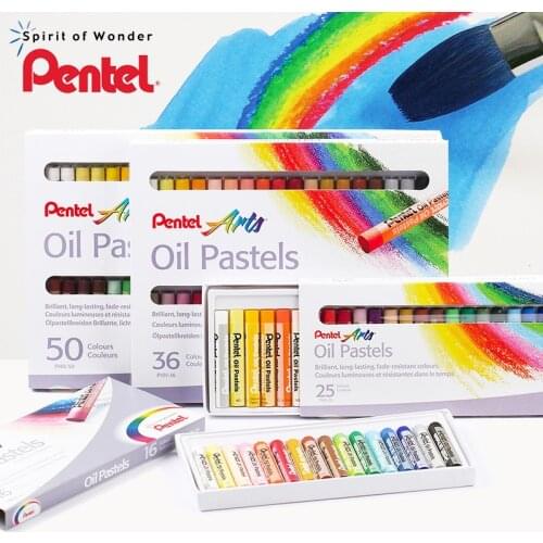 PENTEL Oil Pastel PHN 25/36 Color Set Childrens Crayon Washable Water-Soluble Painting Art Painter Pen Safety Oil Pastel