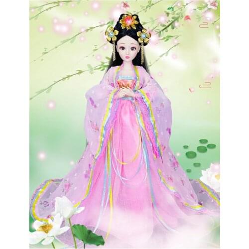 1/6 Scale 30cm Ancient Costume Princess Doll Joints Body Fairy Dress Figures Dolls Vinyl Model Children Toys Girl Birthday Gift