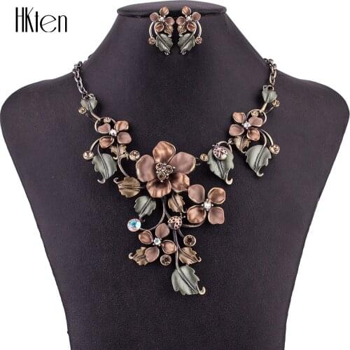 MS1504899 Fashion Jewelry Sets Hight Quality Necklace Sets For Women Jewelry Crystal Unique Flower Design Gifts